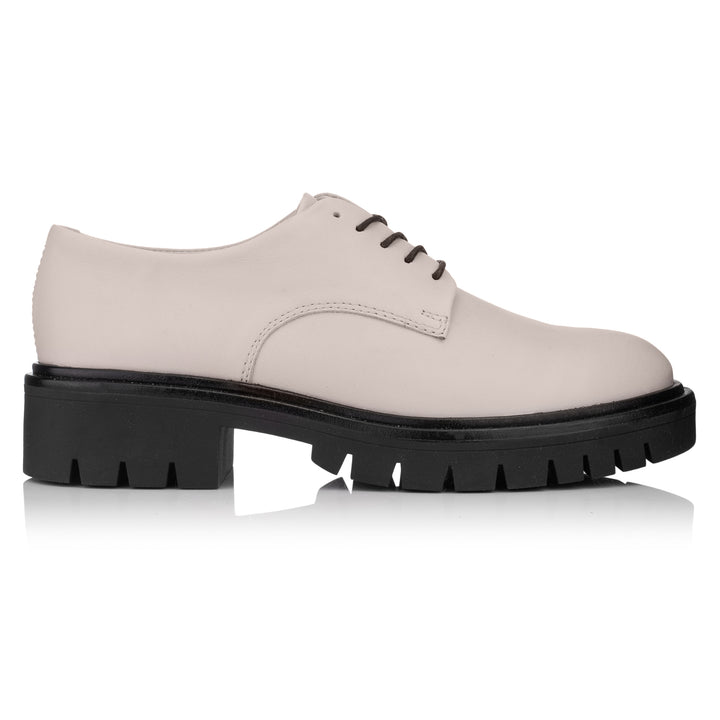 LAURIE DERBY LACE UP bézs mart bőr