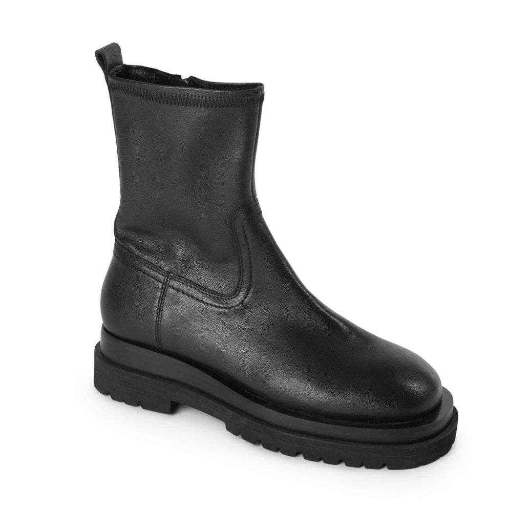 BADGER BOOT fekete bőr csizma