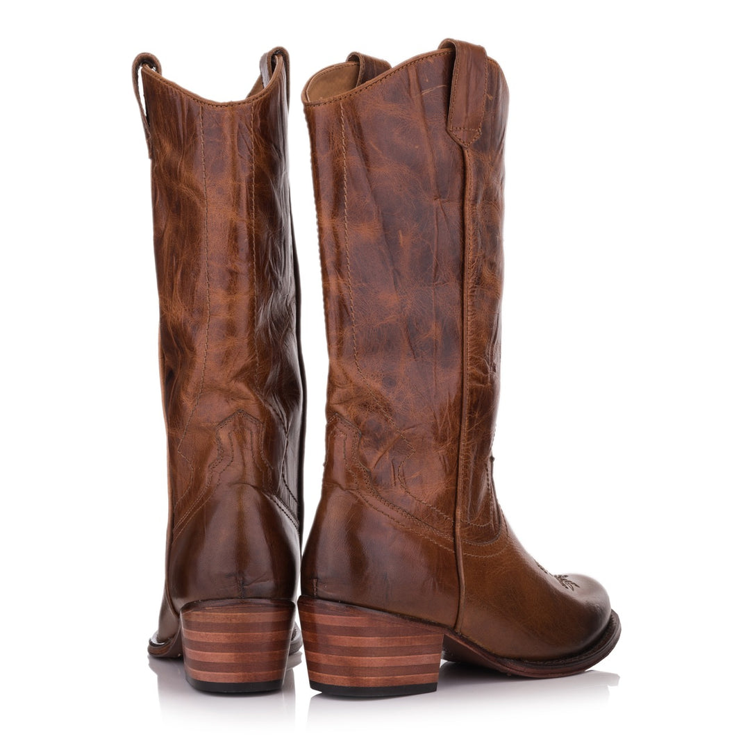Dulce No Padding mid boot barna pull up csizma