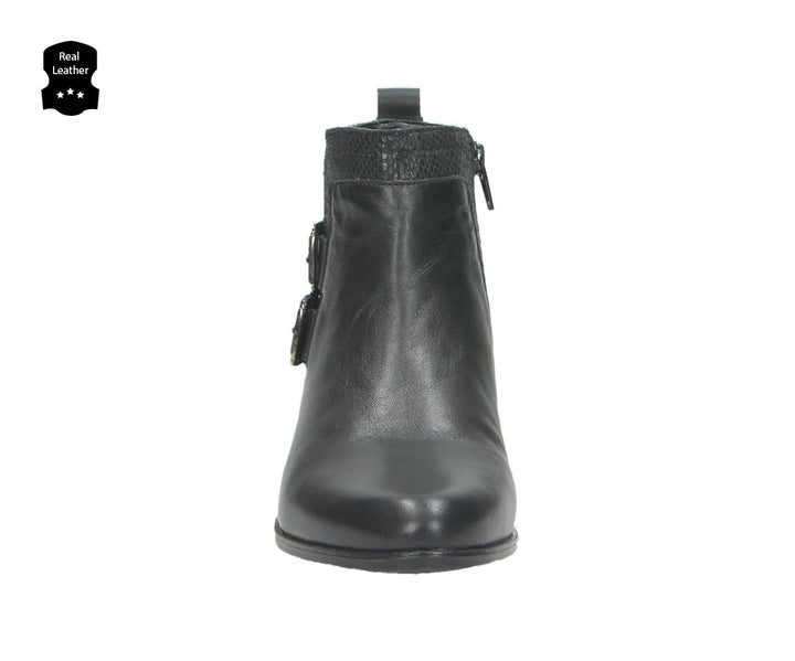 FLORE ANKLE BOOT fekete bőr