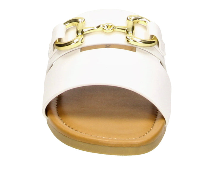 Olivia csíkos papucs fehér