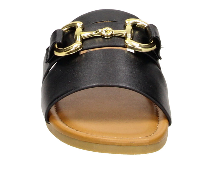 Olivia pántos papucs, fekete