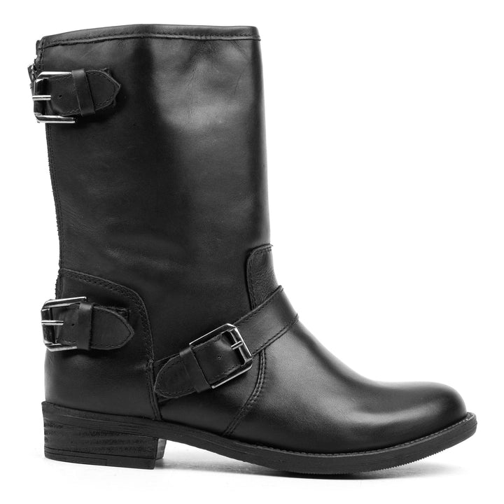 ÚJ LEVA BOOT STRAP Fekete Bőr