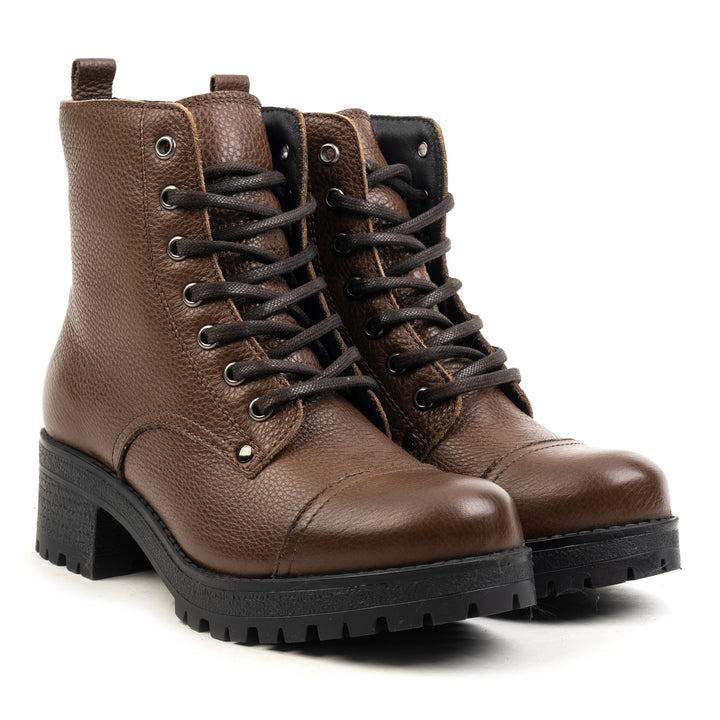 NORA ANKLE LACE BOOT barna bőr