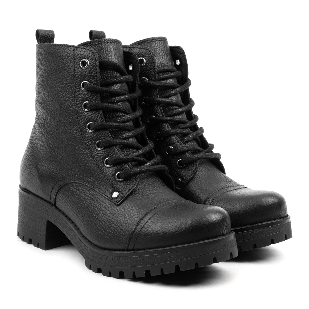 NORA BOKACIPŐ FŰZŐVEL Fekete bőr