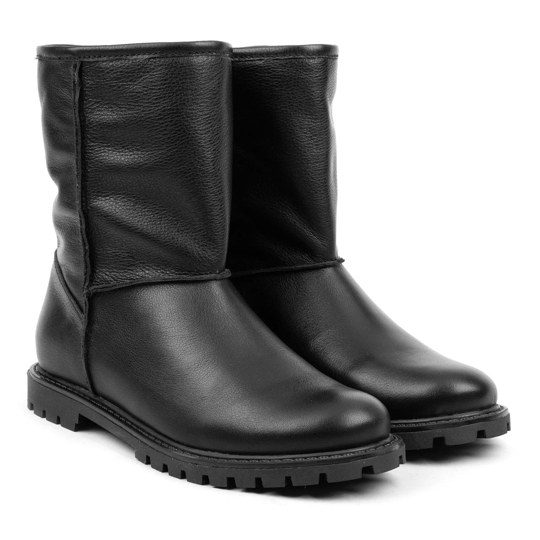 DART LADIES PULL-ON MID fekete bőr