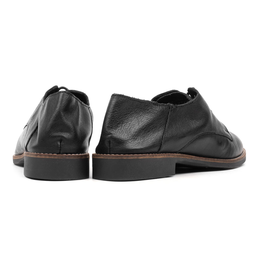 CODE LACE SHOE Fekete Bőr