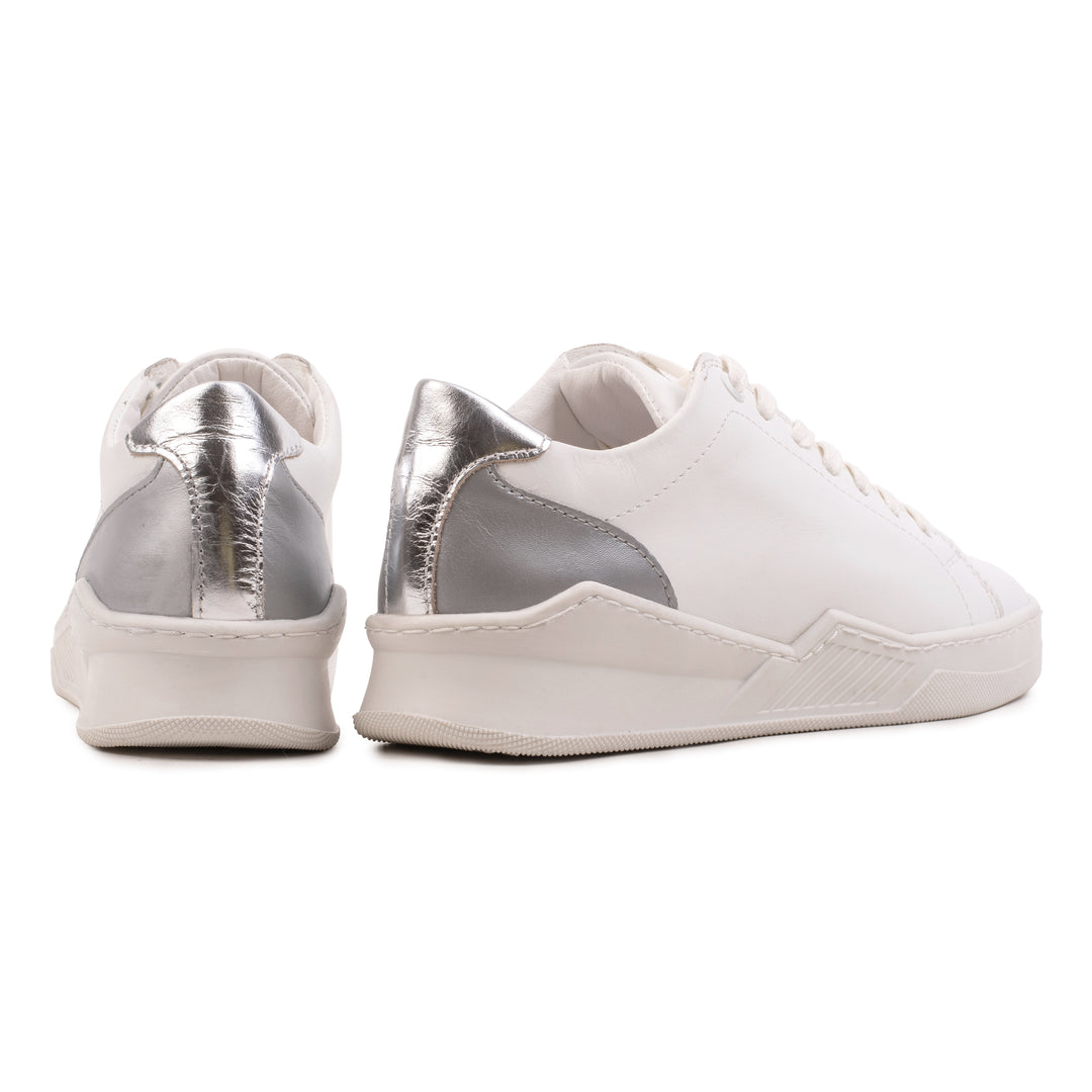SPENCER CITY White/Argento bőr sneaker