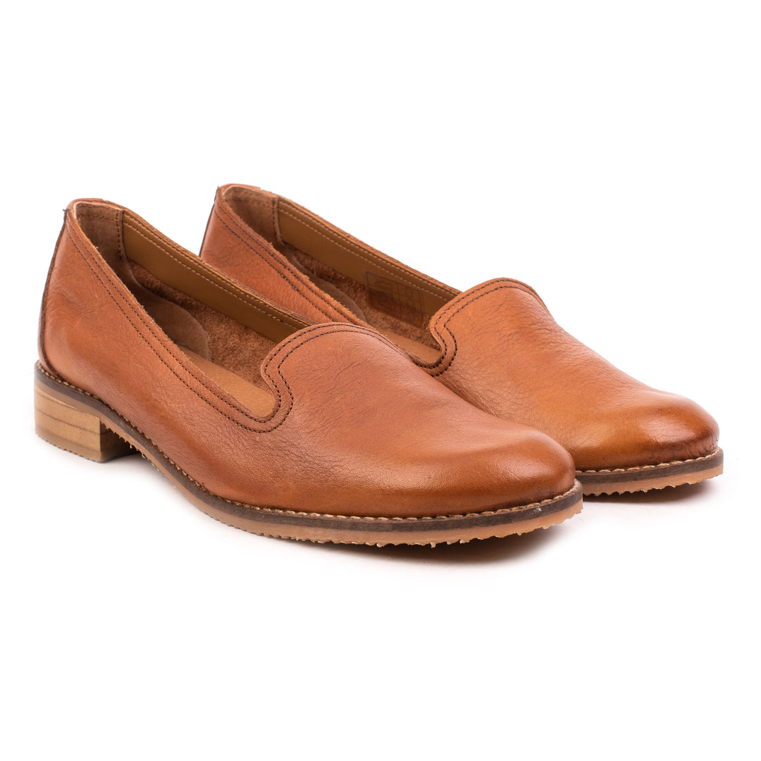 ROME PLAIN LOAFER Konyak színű bőr