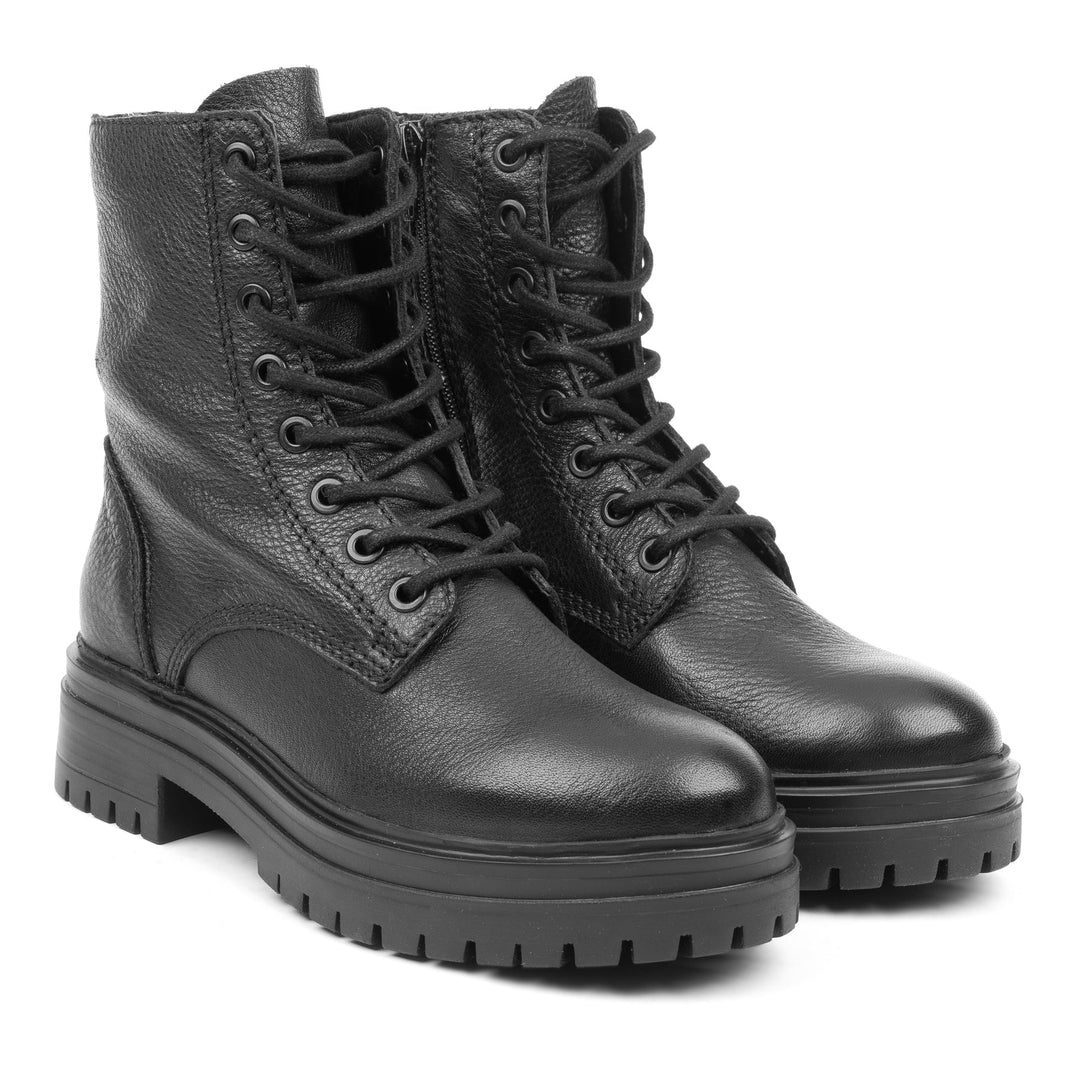 LEYTON ANKLE BOOT fekete mart bőr csizma