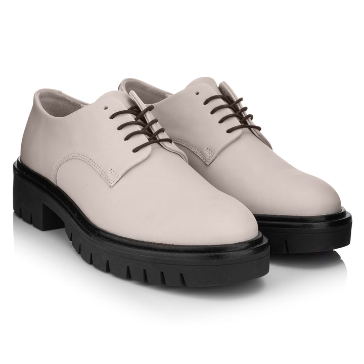 LAURIE DERBY LACE UP bézs mart bőr