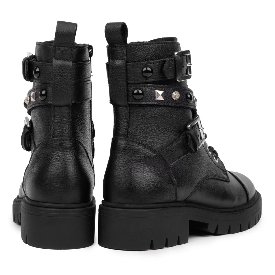 LAURIE GEM BICKER fekete bőr sneaker