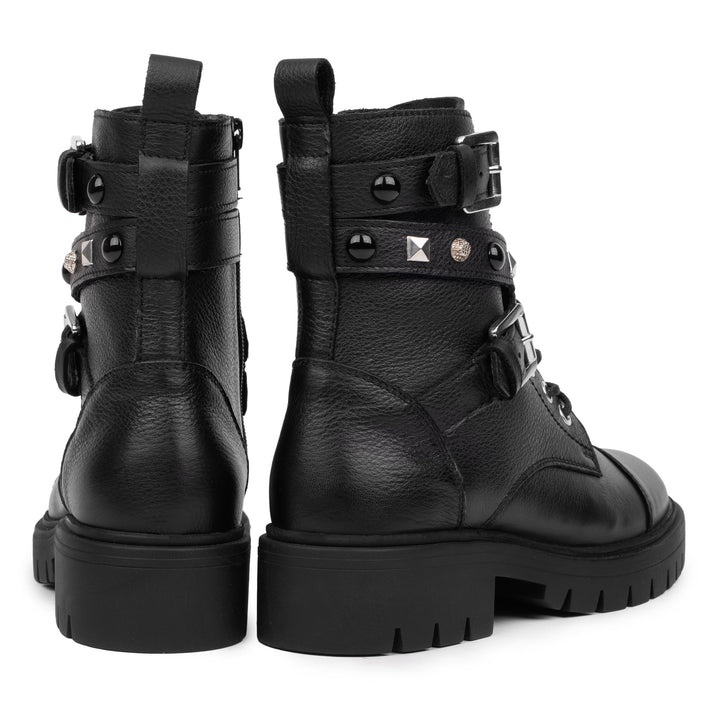 LAURIE GEM BICKER fekete bőr sneaker