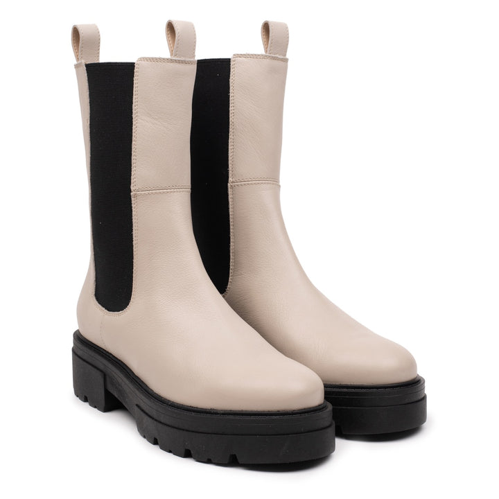 Shari magas chelsea csizma, bézs