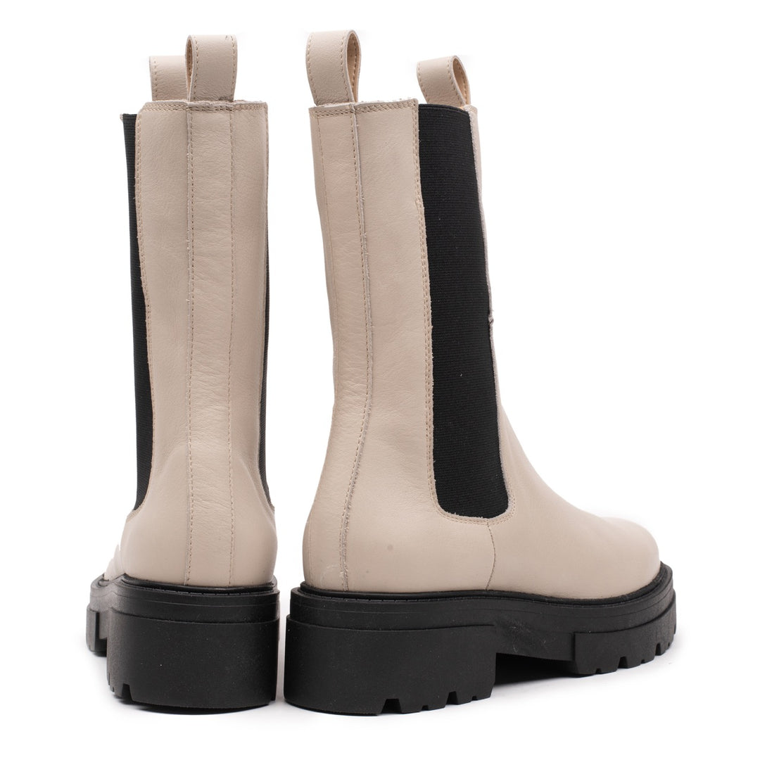 Shari magas chelsea csizma, bézs