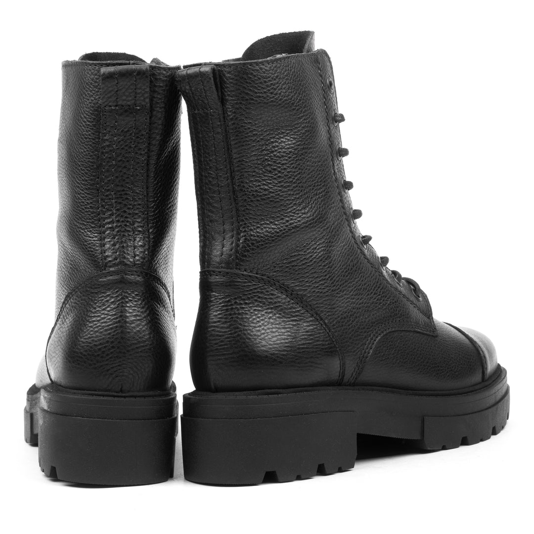 SHARI TOE CAP MID fekete mart bőr sneaker