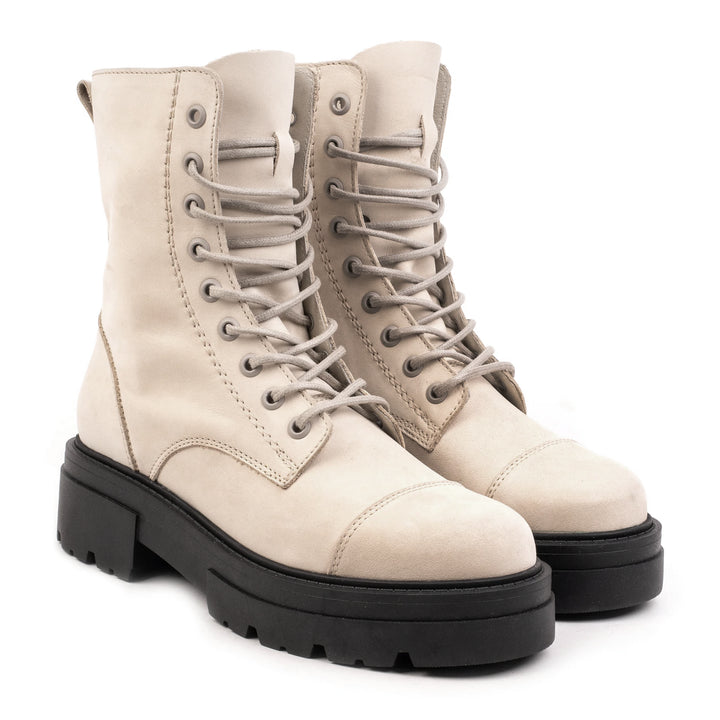 SHARI TOE CAP MID Bézs Nubuk