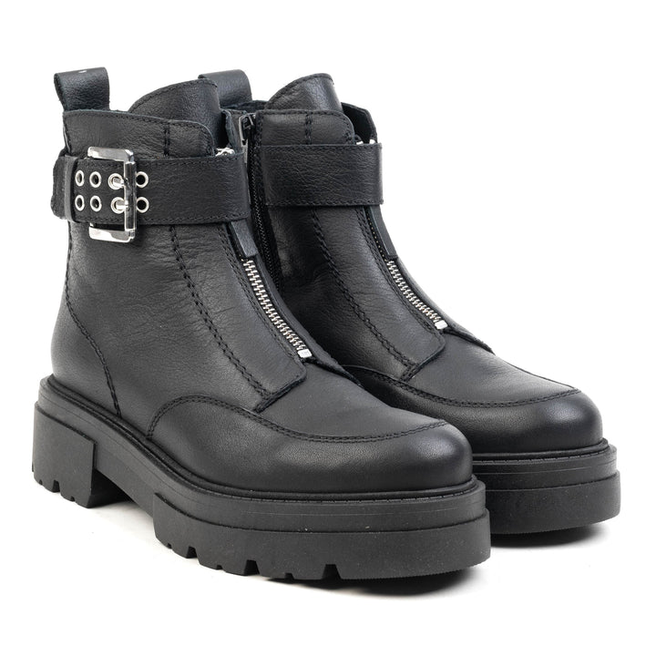 SHARI ANKLE CIPZÁROS Fekete bőr