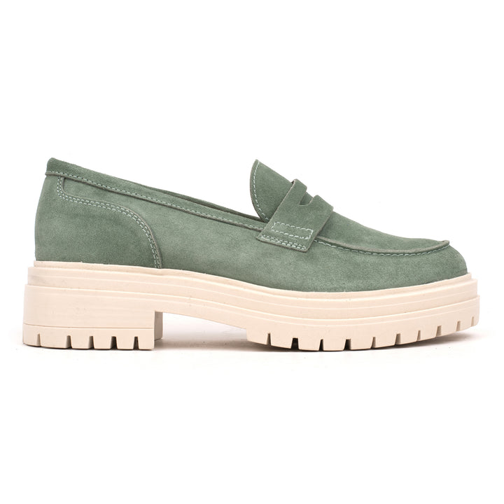 Leyton loafer nyereg zöld