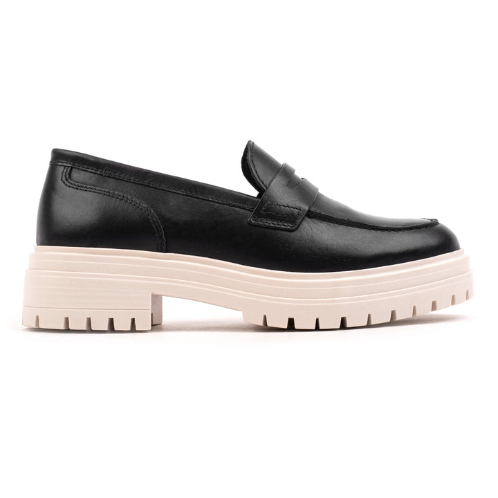 LEYTON LOAFER SADDLE Fekete bőr OWS