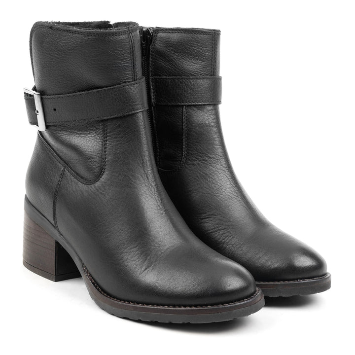 ANNIE BIKER FUR fekete bőr sneaker