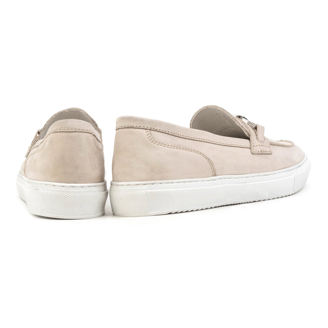 ALFA CHAIN LOAFER bézs nubuk