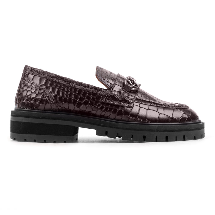 FRANCIE LOAFER Mocha Embossed