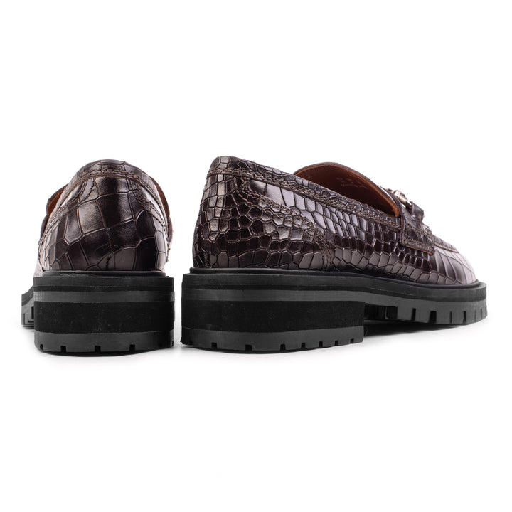 FRANCIE LOAFER Mocha Embossed