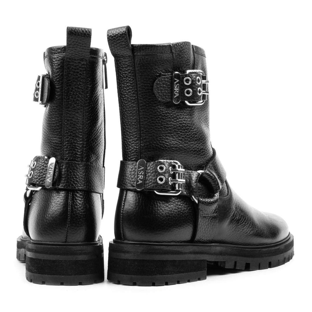 BOYD BOOTS fekete bőr csizma