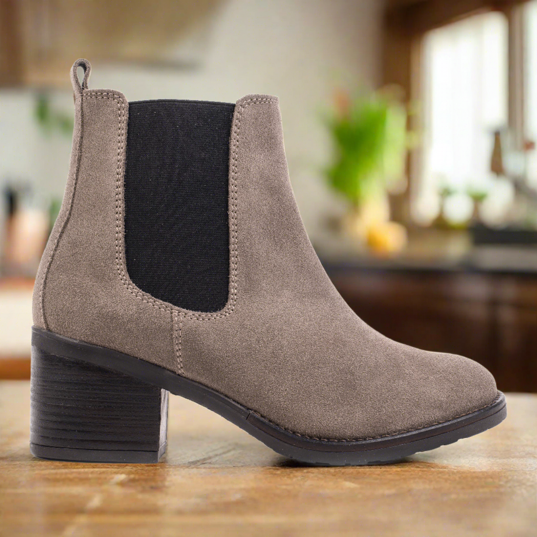 ANNIE CHELSEA taupe velúrbőr