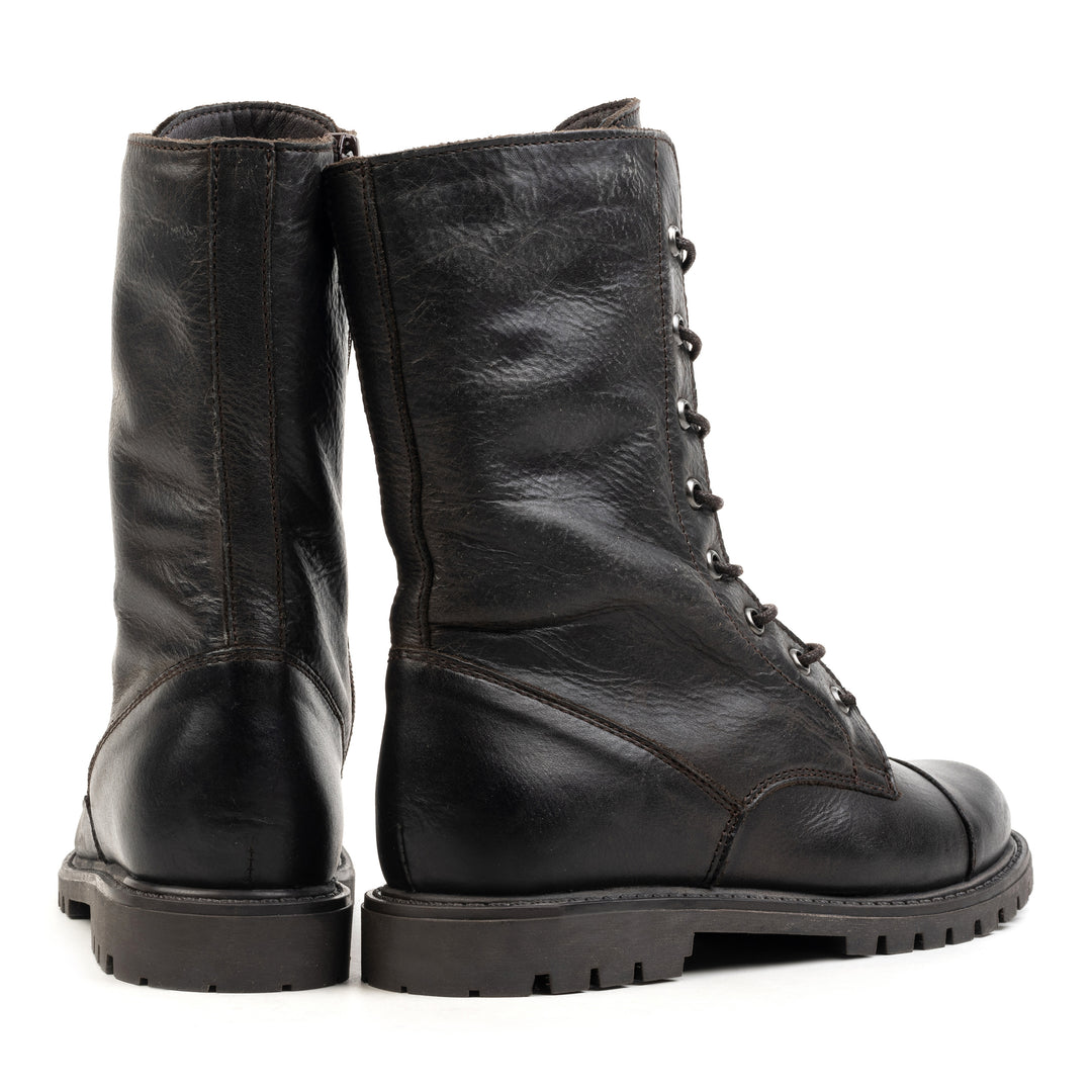 DART MAGASSZÁRÚ CSIZMA Sötétbarna Bőr