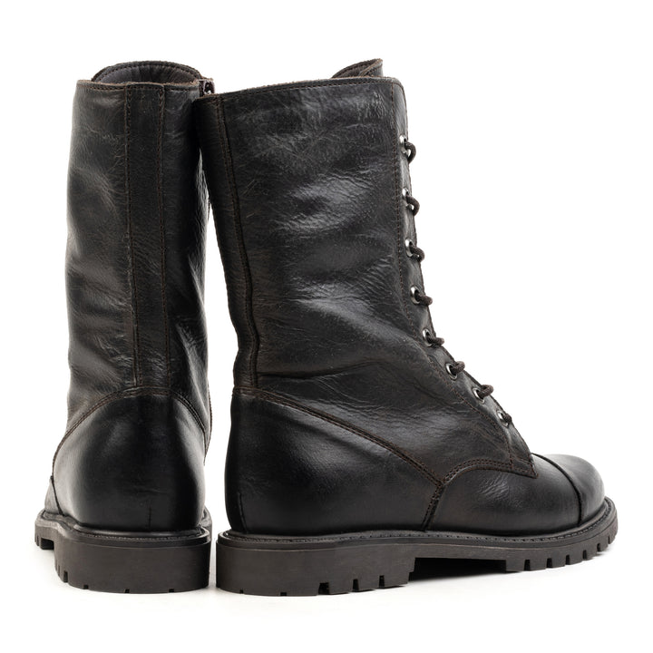 DART MAGASSZÁRÚ CSIZMA Sötétbarna Bőr