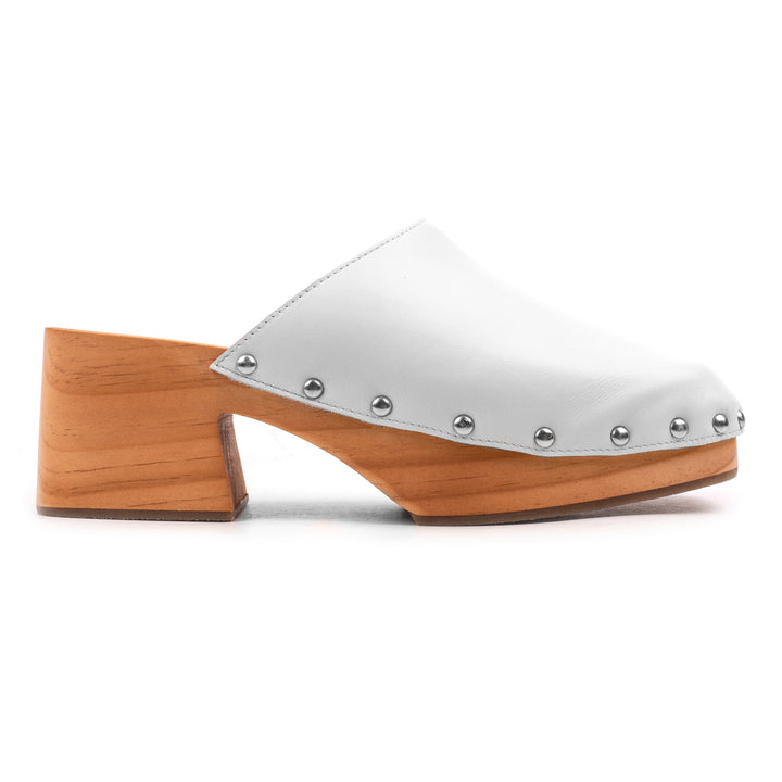 JUDE MULE Bright fehér bőr sneaker