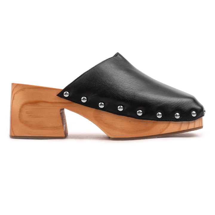 JUDE MULE fekete bőr sneaker