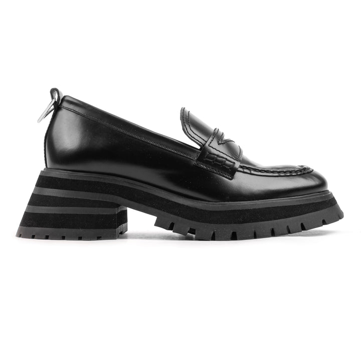 GARNET SHOES fekete bőr sneaker