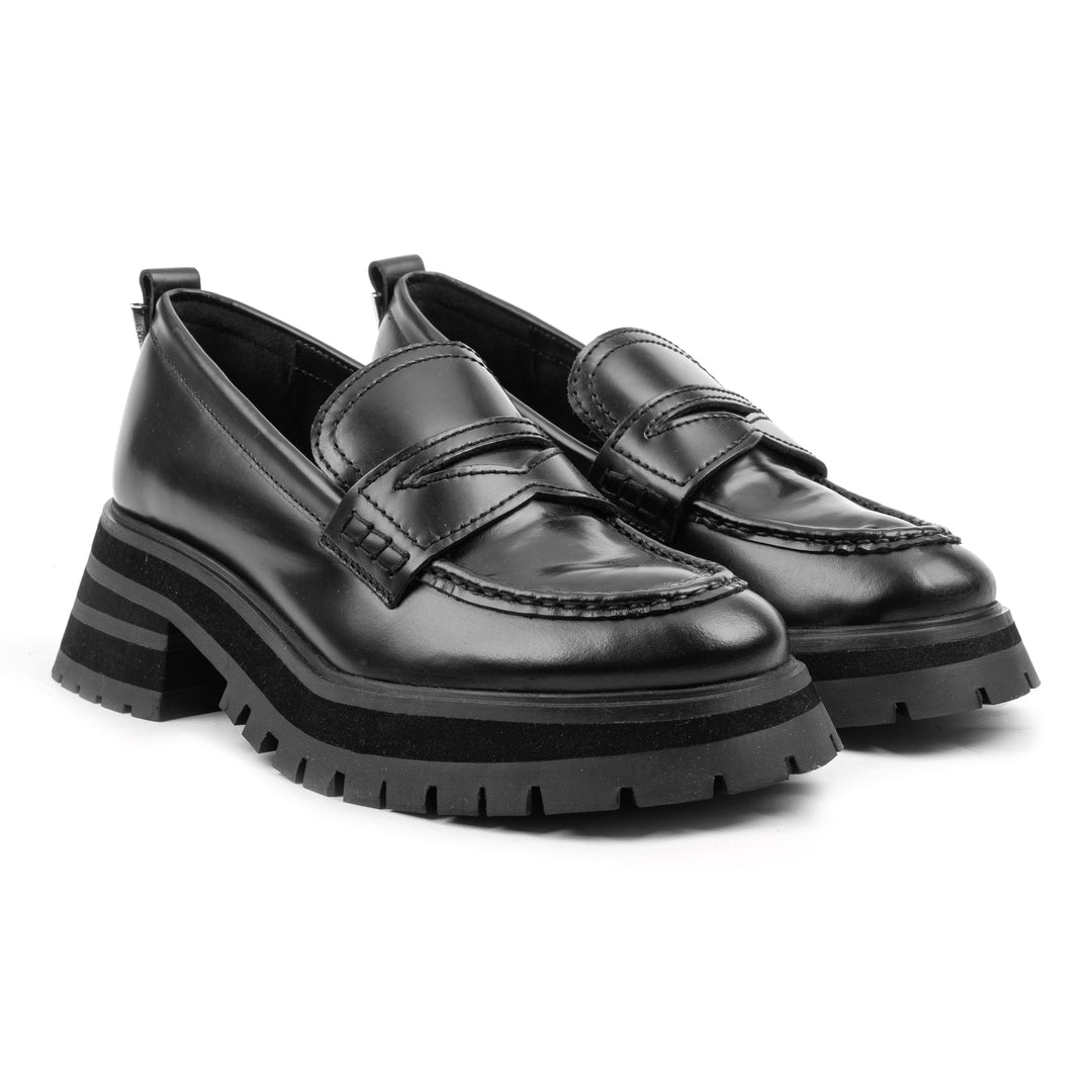 GARNET SHOES fekete bőr sneaker
