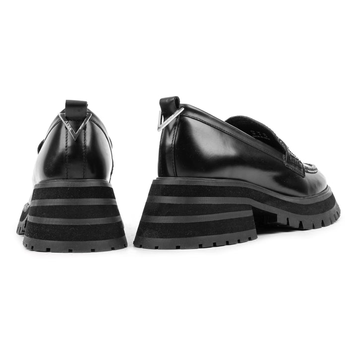 GARNET SHOES fekete bőr sneaker