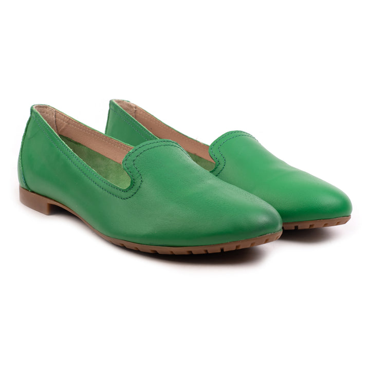 FERNIE PLAIN LOAFER zöld bőr