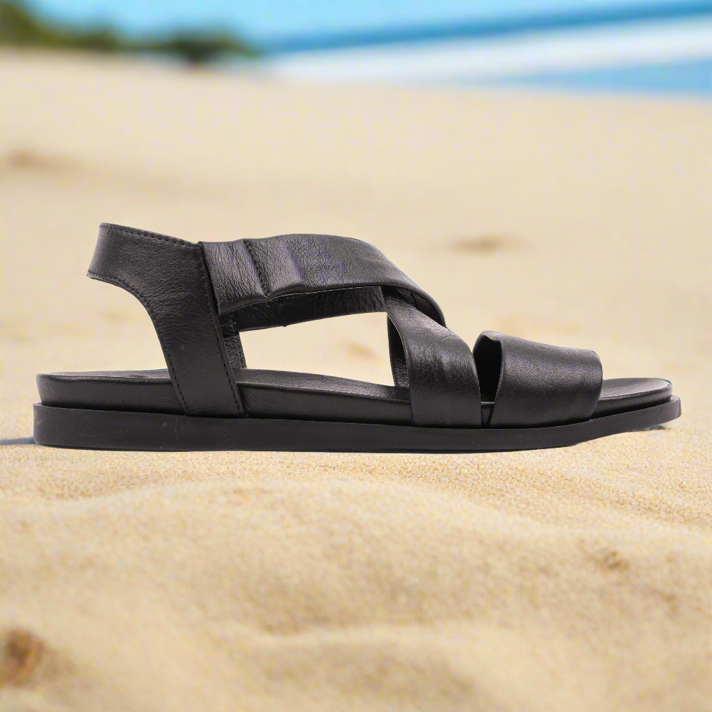 SANDAL NŐI 405 Fekete bőr