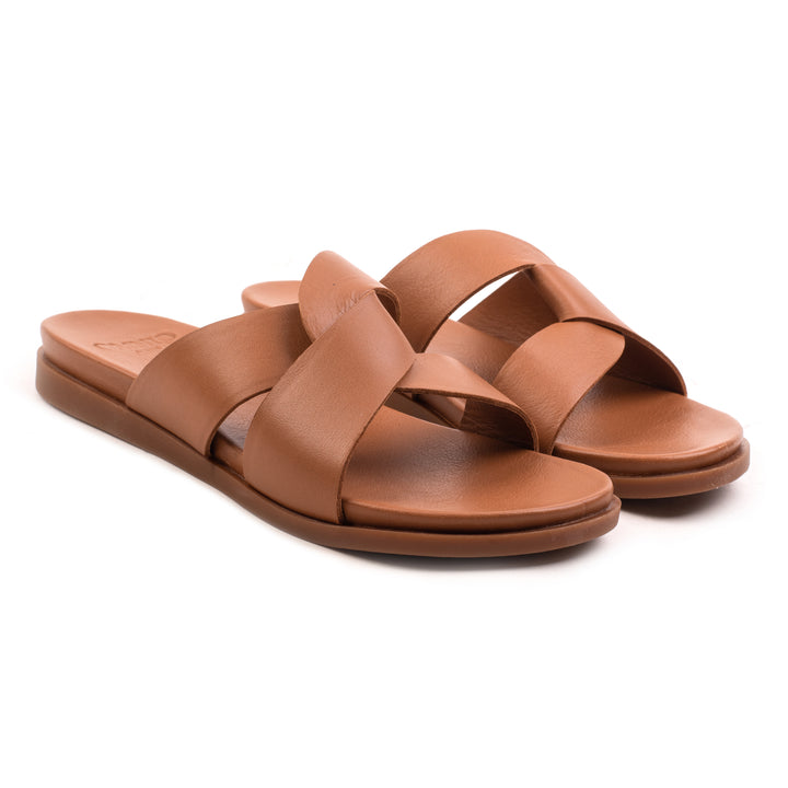 Női szandál papucs 402 konyak