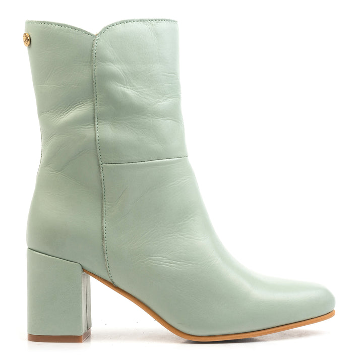 PERLA BOOT Világoszöld bőr