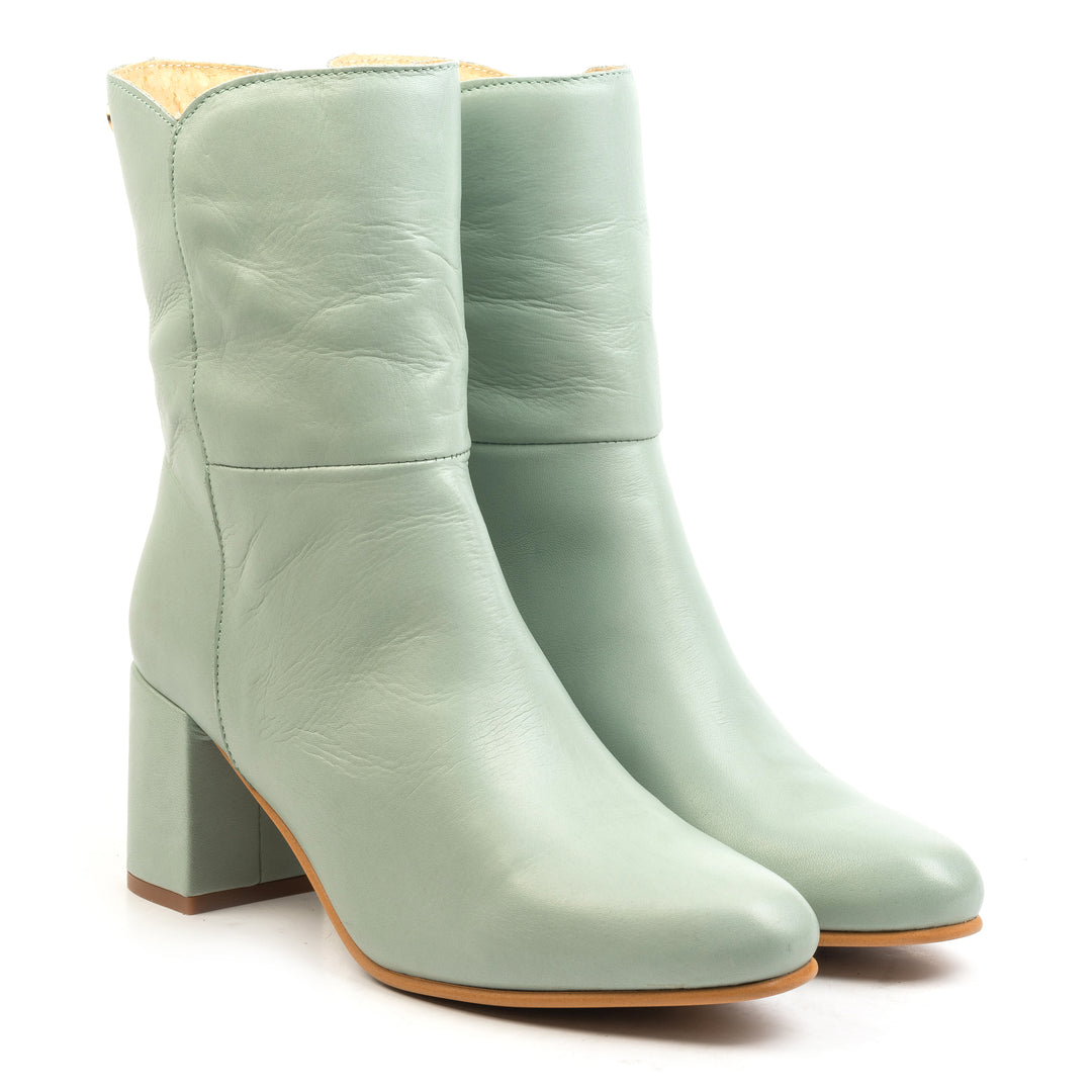 PERLA BOOT Világoszöld bőr