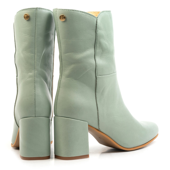 PERLA BOOT Világoszöld bőr
