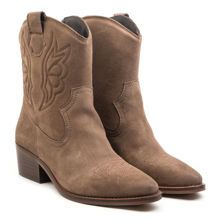 MINT WESTERN CSIZMA Taupe Velúr