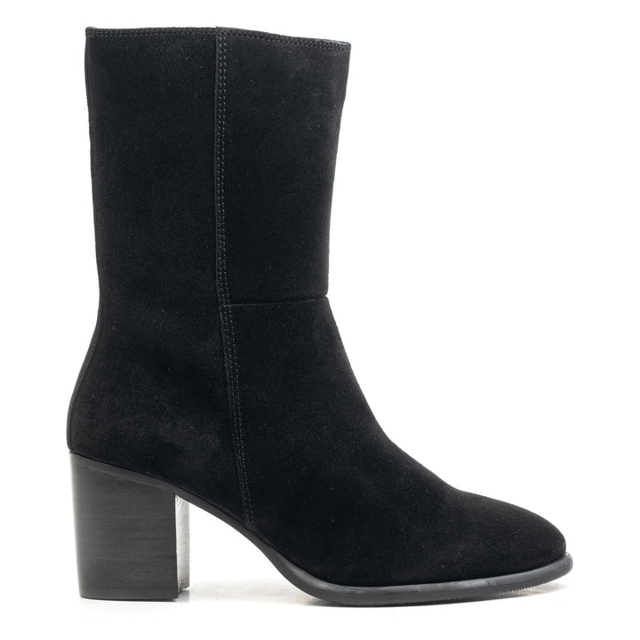 MIKI MID BOOT fekete velúr