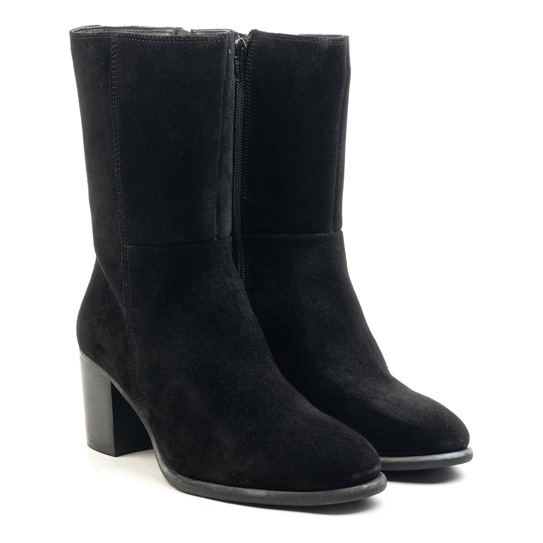 MIKI MID BOOT fekete velúr