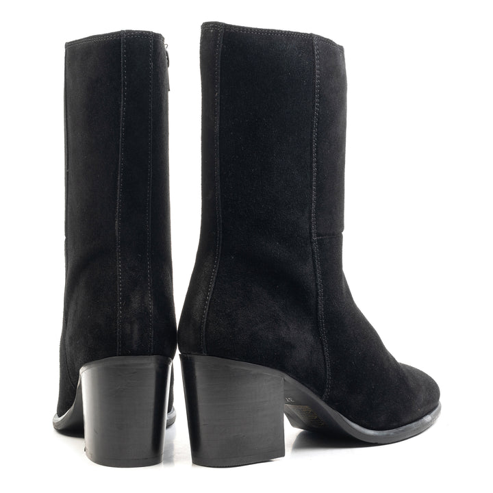 MIKI MID BOOT fekete velúr