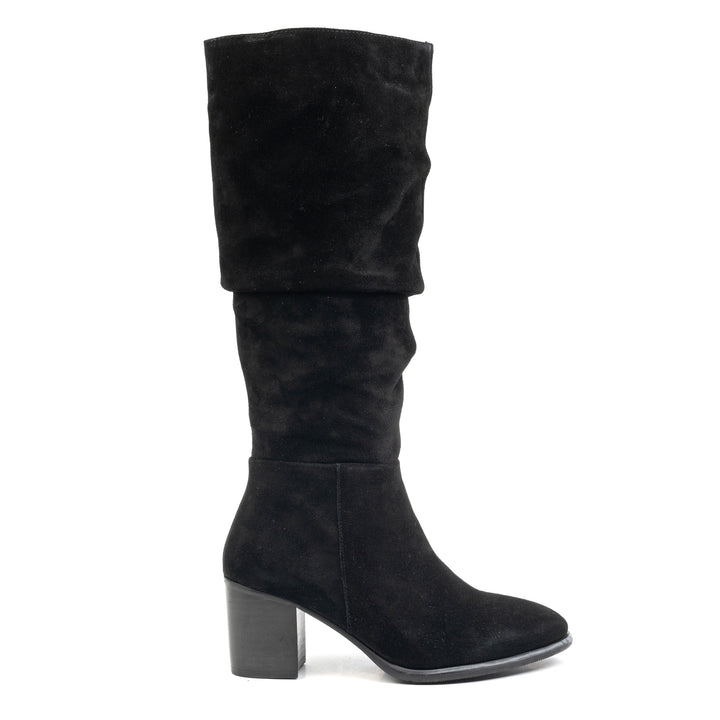 MIKI HIGH BOOT Fekete Velúr