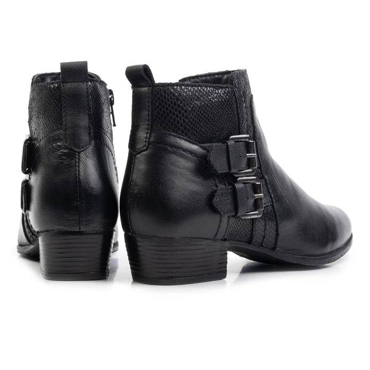 FLORE ANKLE BOOT fekete bőr