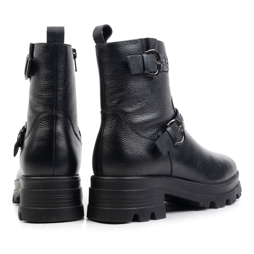 FAE BIKER BOOT Fekete bőr